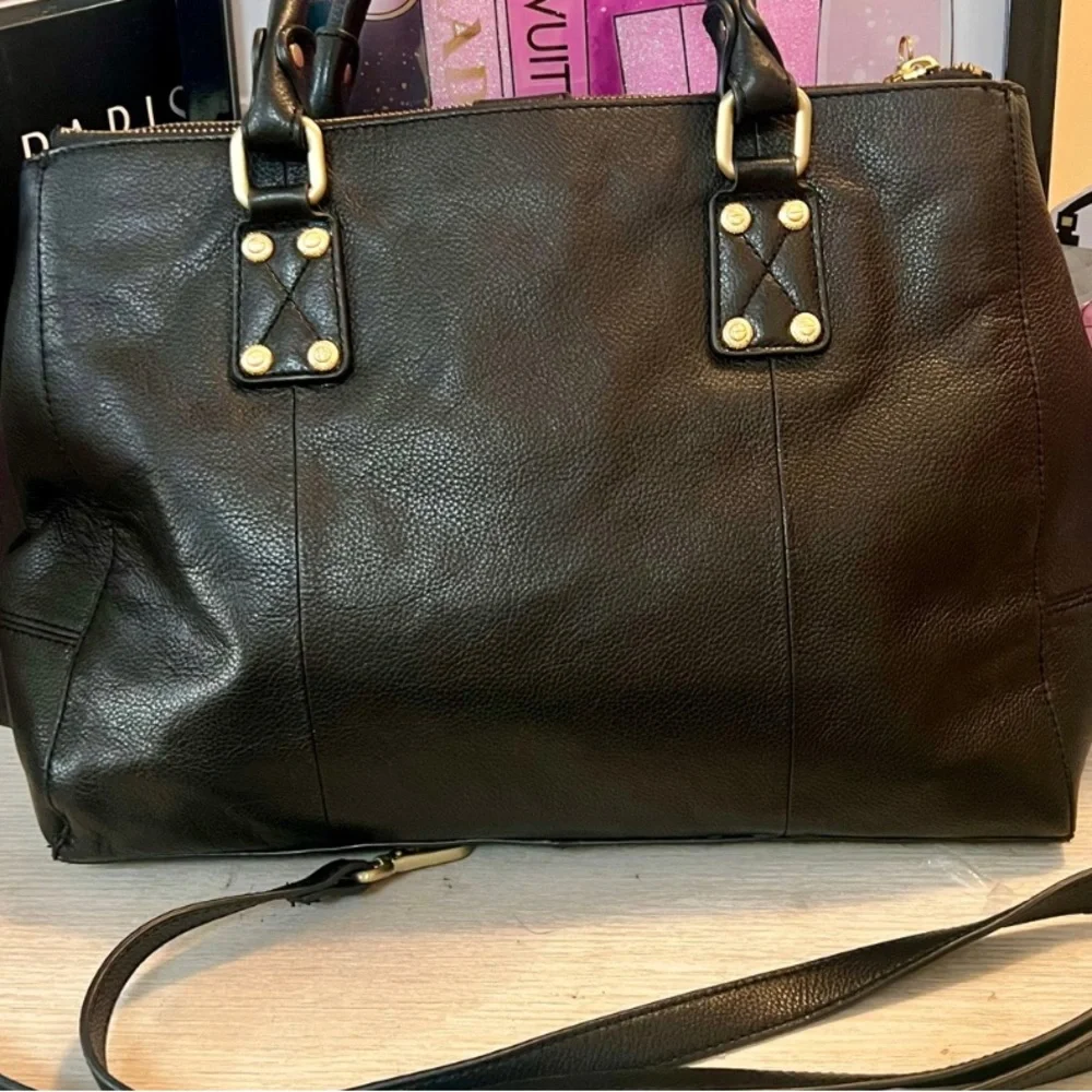 STEVEN by Steve Madden Haircalf & Leather Studded Satchel Crossbody Rare - Picture 2 of 7